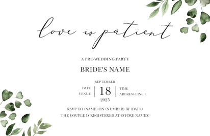 Design Preview for Templates for Bridal Shower Invitations and Announcements , Flat 11.7 x 18.2 cm
