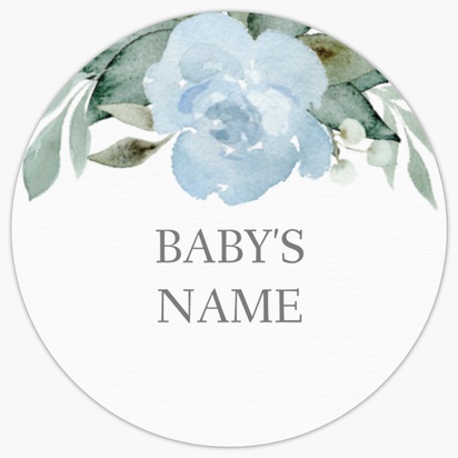 A blue florals baby white gray design for Baby