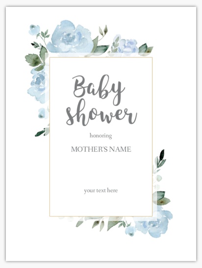 A elegant baby white gray design for Baby Shower