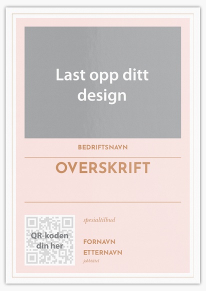 Forhåndsvisning av design for Designgalleri: QR-kode Flyere og brosjyrer,  Ikke foldet A5 (148 x 210 mm)