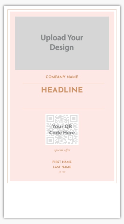 A minimal foil white brown design for QR Code with 1 uploads