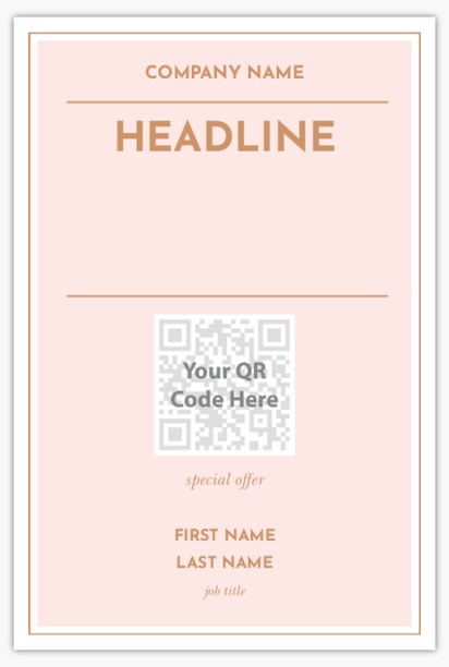 A simple personal white brown design for QR Code