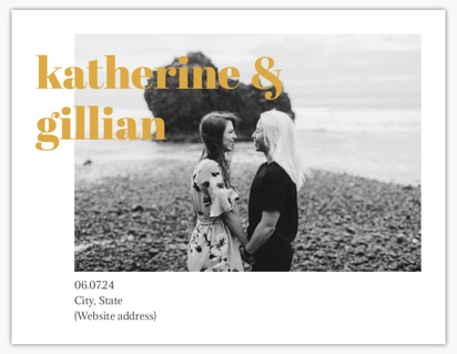 A logo photo yellow gray design for Save the Date with 1 uploads