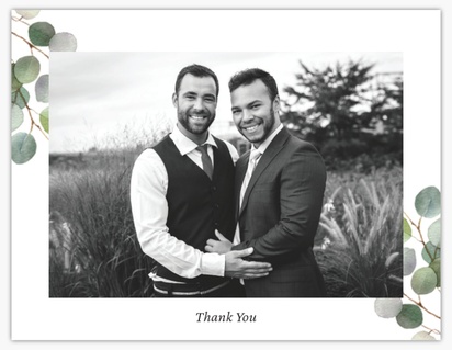 Design Preview for Wedding Thank You Cards, Flat Standard