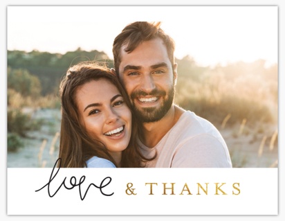 Aperçu du graphisme pour Cartes de remerciement de mariage, Non pliées Standard