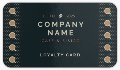 A café coffee place gray brown design for Loyalty Cards