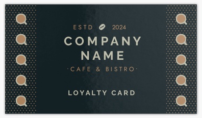 A café coffee place gray brown design for Loyalty Cards