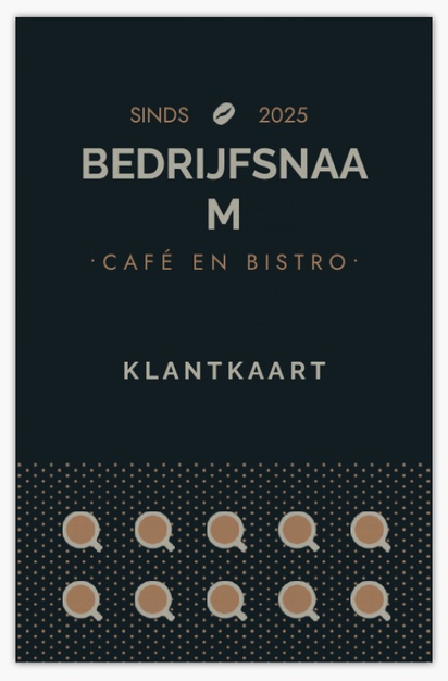 Voorvertoning ontwerp voor Ontwerpgalerij: Cafetaria's Klantkaarten