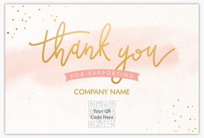 A customer loyalty pink watercolor white cream design for General Party
