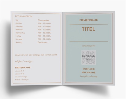 Designvorschau für Designgalerie: Flyer und Falzflyer QR-Code, Einbruchfalz A6 (105 x 148 mm)