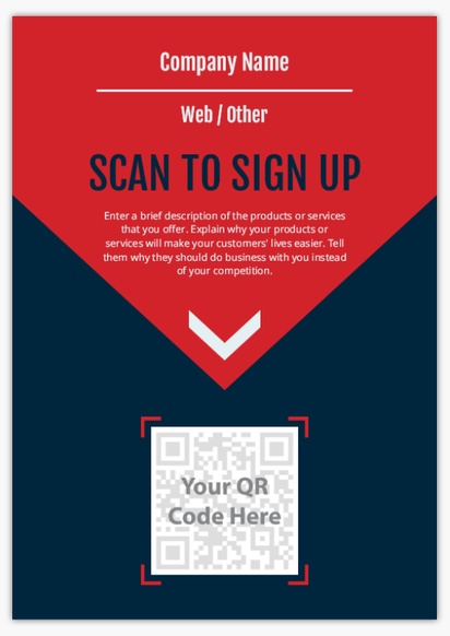 Design Preview for Design Gallery: QR Code Flyers and Pamphlets,  No fold A5