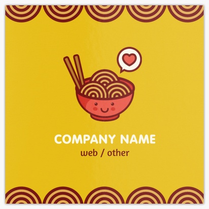 Design Preview for Design Gallery: Food & Beverage Square Visiting Cards