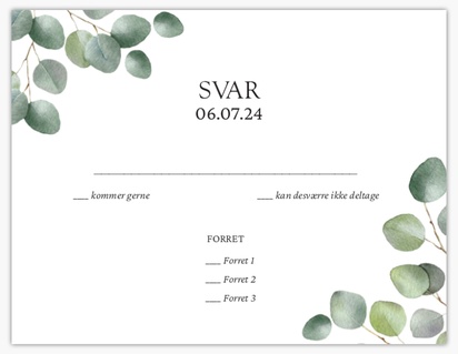 Forhåndsvisning af design for Designgalleri: Efterår Svarkort, 13.9 x 10.7 cm