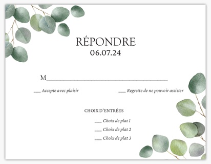 Aperçu du graphisme pour Galerie de modèles : cartes de réponse pour fleurs, 13.9 x 10.7 cm