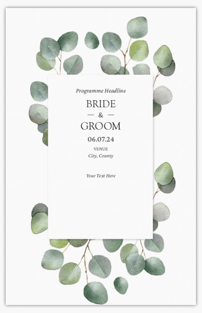 Design Preview for Design Gallery: Traditional & Classic Wedding Programs, Flat 13.9 x 21.6 cm