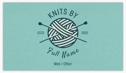 A knitting needle knitting blue green design for Art & Entertainment