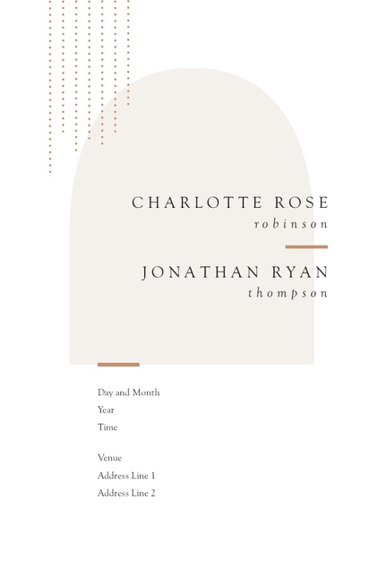 Design Preview for Templates for Minimal Wedding Invitations , Flat 11.7 x 18.2 cm