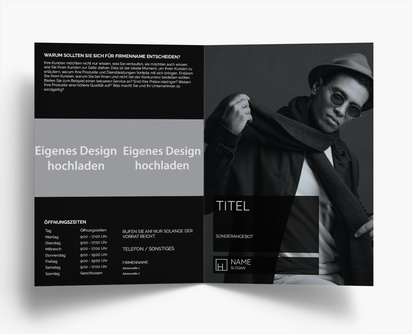 Designvorschau für Designgalerie: Falzflyer Schuhe, Einbruchfalz A4 (210 x 297 mm)