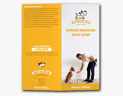 A dog dog trainer orange white design for Animals & Pet Care
