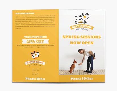 A dog training animal orange white design for Animals & Pet Care