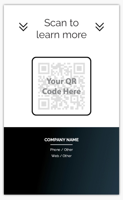 A qr code scan to view my resume white black design for Modern & Simple with 1 uploads