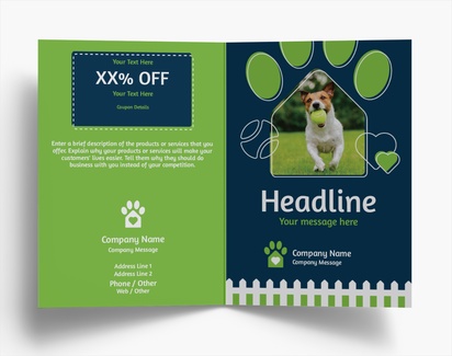 Design Preview for Design Gallery: Pet Sitting & Dog Walking Folded Leaflets, Bi-fold A6 (105 x 148 mm)