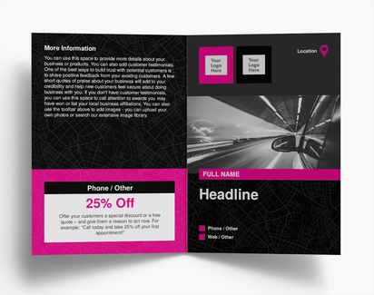 Design Preview for Design Gallery: Car Services Folded Leaflets, Bi-fold A6 (105 x 148 mm)