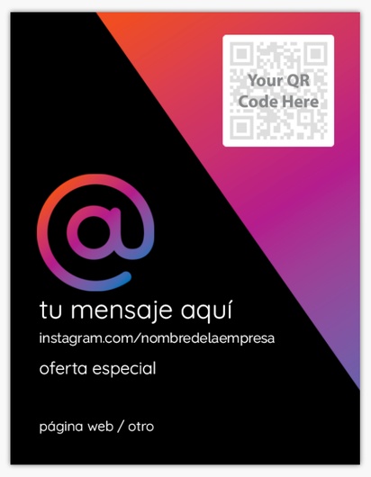 Un medios de comunicación social insignia diseño negro rosa para Código QR