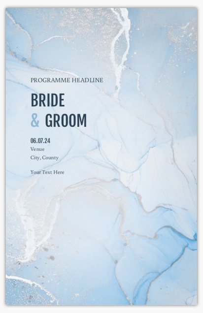 Design Preview for Design Gallery: Nautical Wedding Programs, Flat 13.9 x 21.6 cm