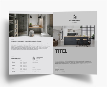 Designvorschau für Designgalerie: Falzflyer Immobilien, Einbruchfalz A4 (210 x 297 mm)