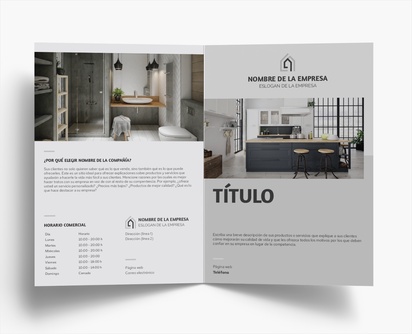 Vista previa del diseño de Galería de diseños de folletos plegados para agentes inmobiliarios, Díptico A4 (210 x 297 mm)