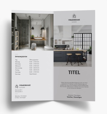 Designvorschau für Designgalerie: Falzflyer Immobilien, Einbruchfalz DL (99 x 210 mm)
