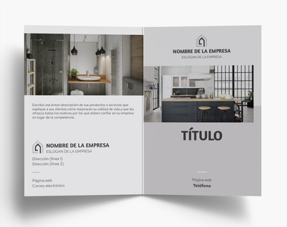 Vista previa del diseño de Galería de diseños de folletos plegados para agentes inmobiliarios, Díptico A6 (105 x 148 mm)