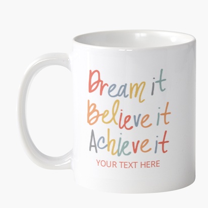 A dream dream it believe it achieve it yellow pink design for Business