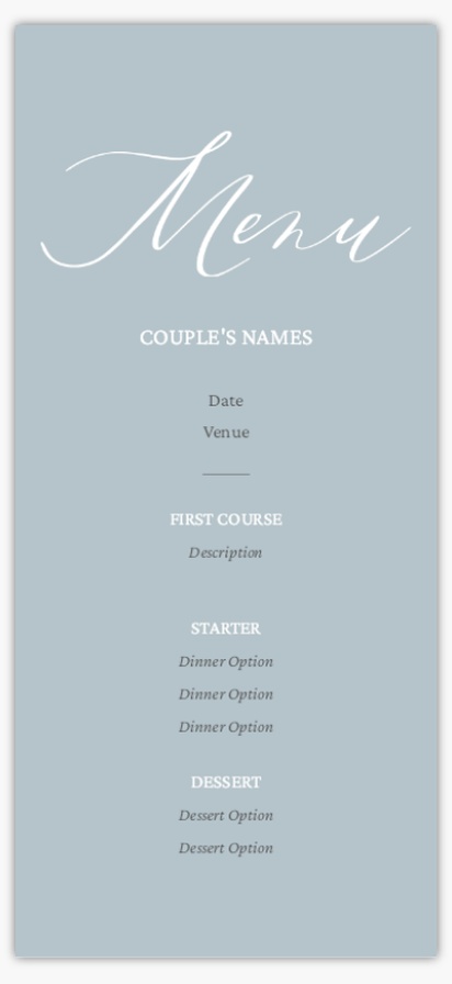 Design Preview for Design Gallery: Typographical Dinner Menus