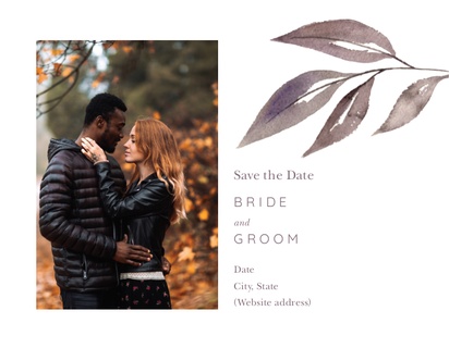 A save the date photo cream gray design for Save the Date with 1 uploads