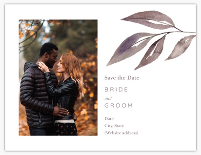 A save the date photo white gray design for Save the Date with 1 uploads