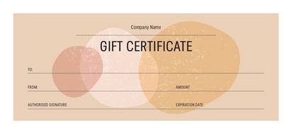 Design Preview for Design Gallery: Art & Entertainment Gift Certificates