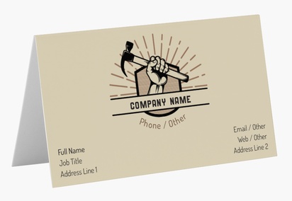 Design Preview for Design Gallery: Handyman Folded Business Cards