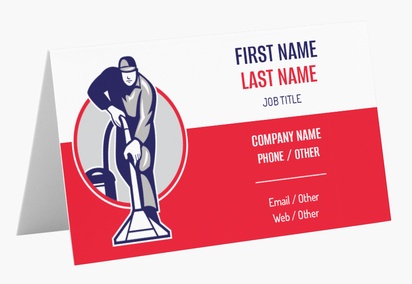 Design Preview for Design Gallery: Cleaning Services Folded Business Cards