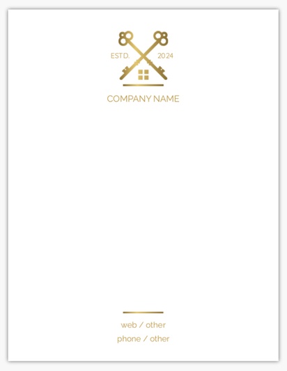 Design Preview for Property Estate Solicitors Notepads Templates, 4" x 5.5"
