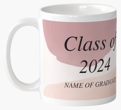 A abstract color block 1 picture white pink design for Graduation with 1 uploads
