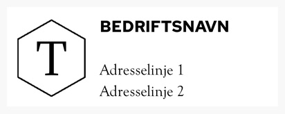 Forhåndsvisning av design for Designgalleri: Adresse Rektangulære selvfargende stempler, Medium 2.1 x 5.7 cm