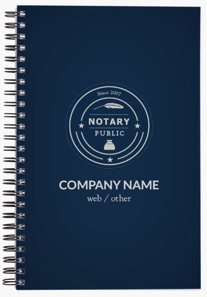 A foil notary public blue gray design