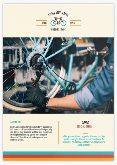 Design Preview for Design Gallery: Bicycle Shops Flyers & Leaflets,  No Fold/Flyer A4 (210 x 297 mm)