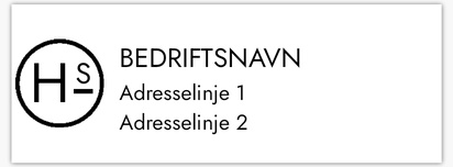 Forhåndsvisning av design for Designgalleri: Konservativ Rektangulære selvfargende stempler, Medium 2.1 x 5.7 cm