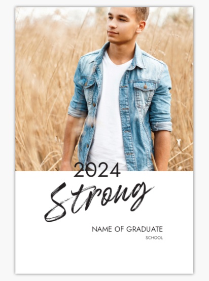 A class of 2021 strong 1 image white gray design for Events with 1 uploads