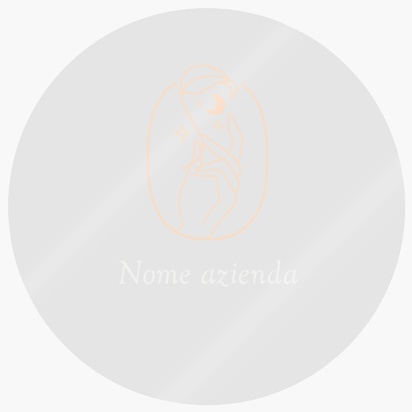 Anteprima design per Galleria di design: Etichette in bobina per Yoga e pilates, Circle 7,5 x 7,5 cm Plastica trasparente