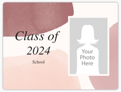 A 1 photos abstract color block gray pink design for Graduation with 1 uploads