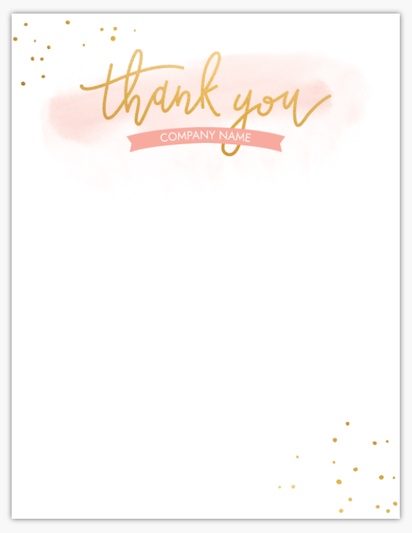 A gold dots pink watercolor white pink design for General Party